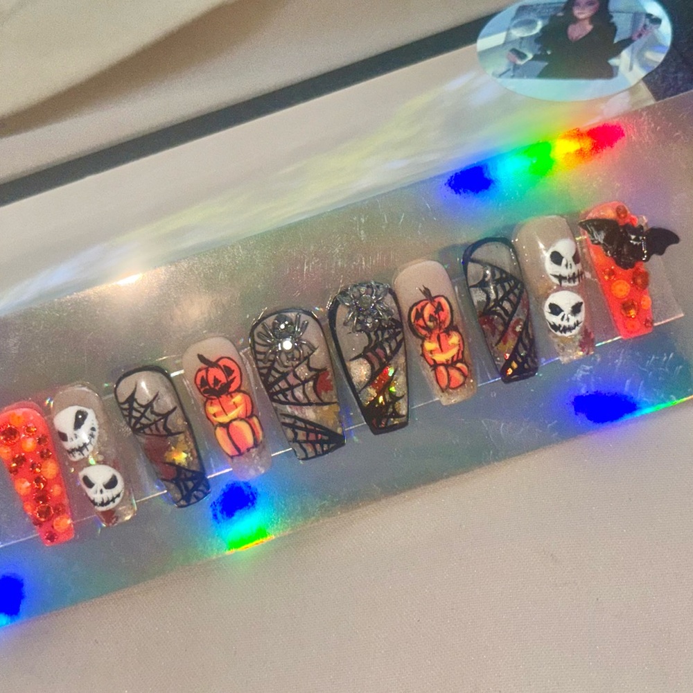 Jack Skellington Halloween Themed Nail Art Set